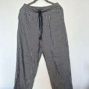Uniqlo x Princesse Tam Tam Gingham Cotton Lounge Pants Navy Check Size S